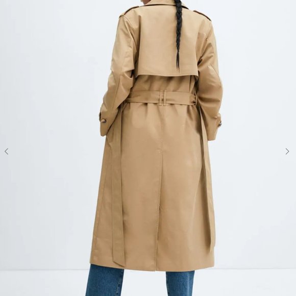 Double-button trench coat